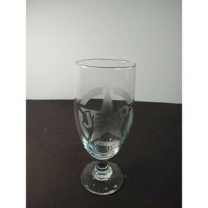 Footed Jeep Beer Glass Etched With Jeep On It Wine Glass